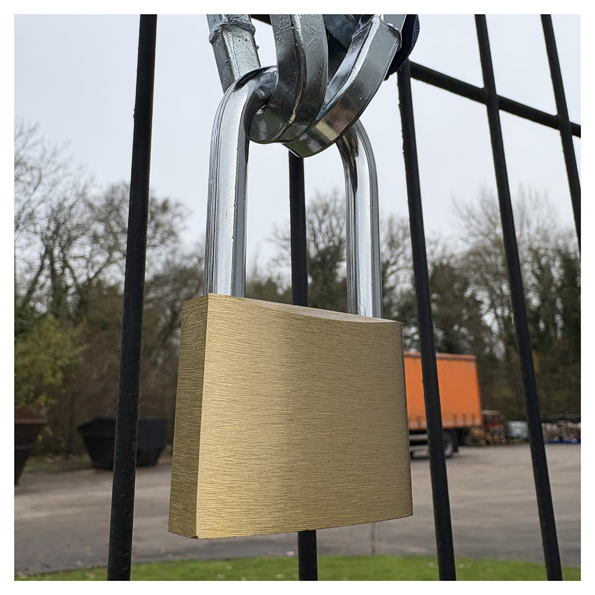 Watchman by Squire Long Shackle Padlock - 50mm Body - 52 x 28mm Shackle - Keyed to Differ - Brass - view 5