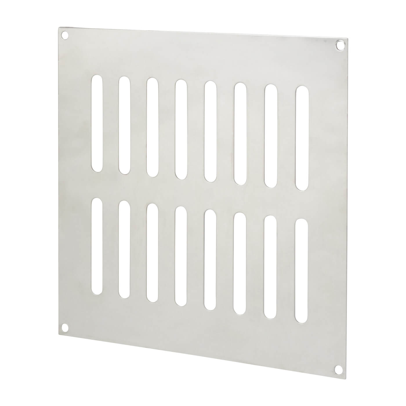 Plain Slotted Vent - 242 x 242mm - 13500mm² Free Air Flow - Polished Stainless Steel - view 2