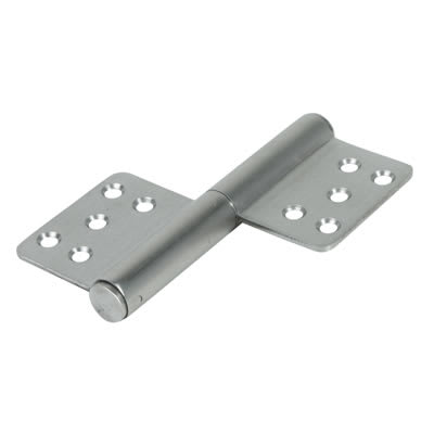Flag Door Hinge - 127mm Length - Satin Stainless Steel - Pair - view 2