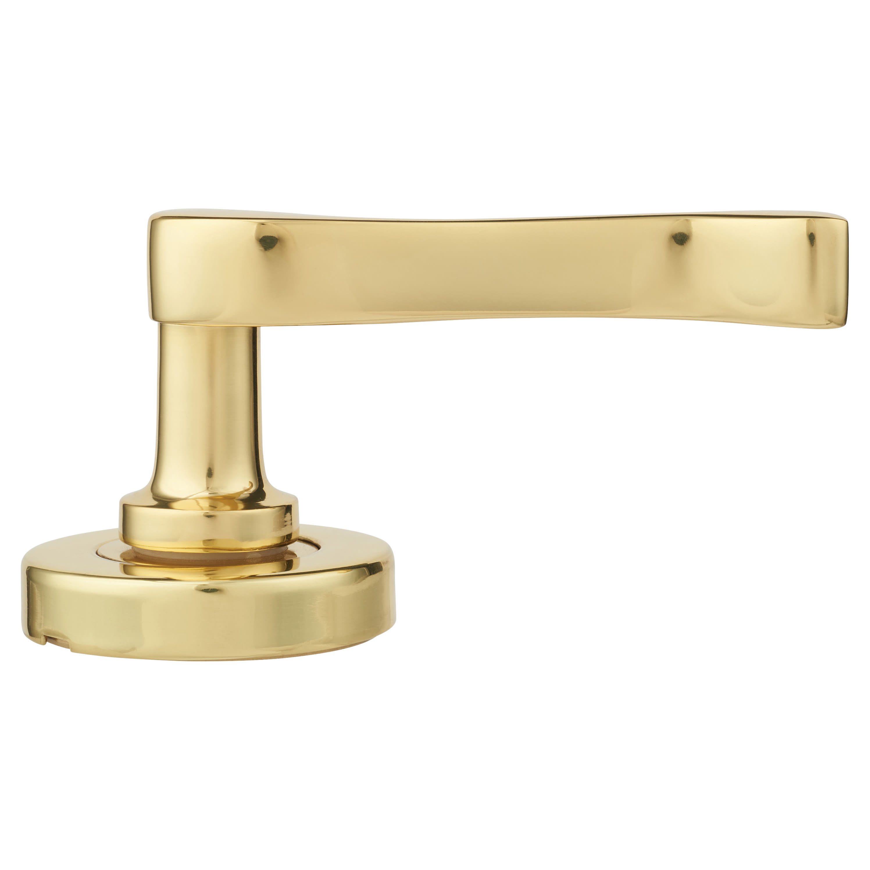 Marcus Polished Brass Scroll Door Handles on Round Rose - Bedford Range - view 4