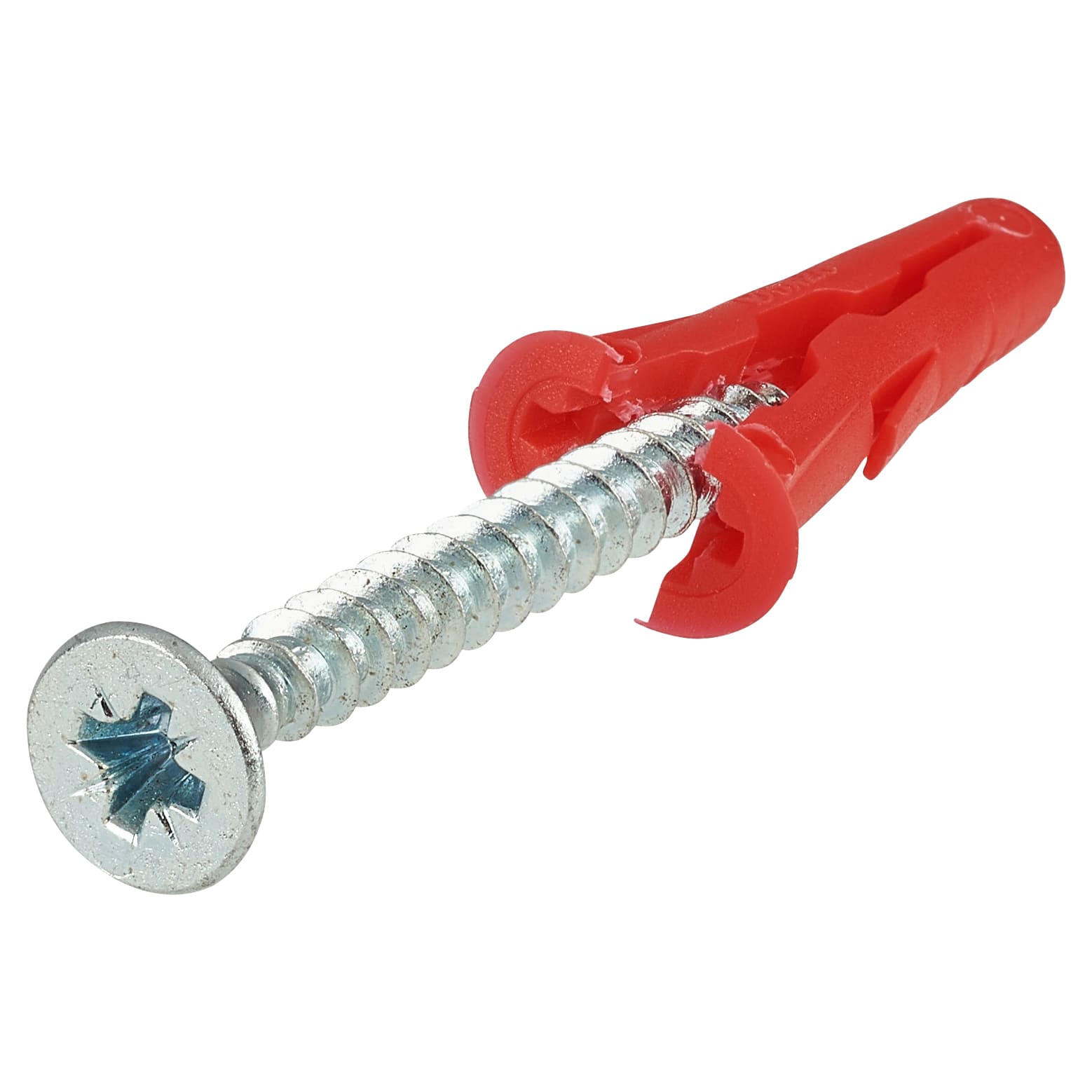 UNO Universal Wall Plugs and Screws - 6 x 28mm - Red - Jar of 500 Plugs and 500 Screws - view 4