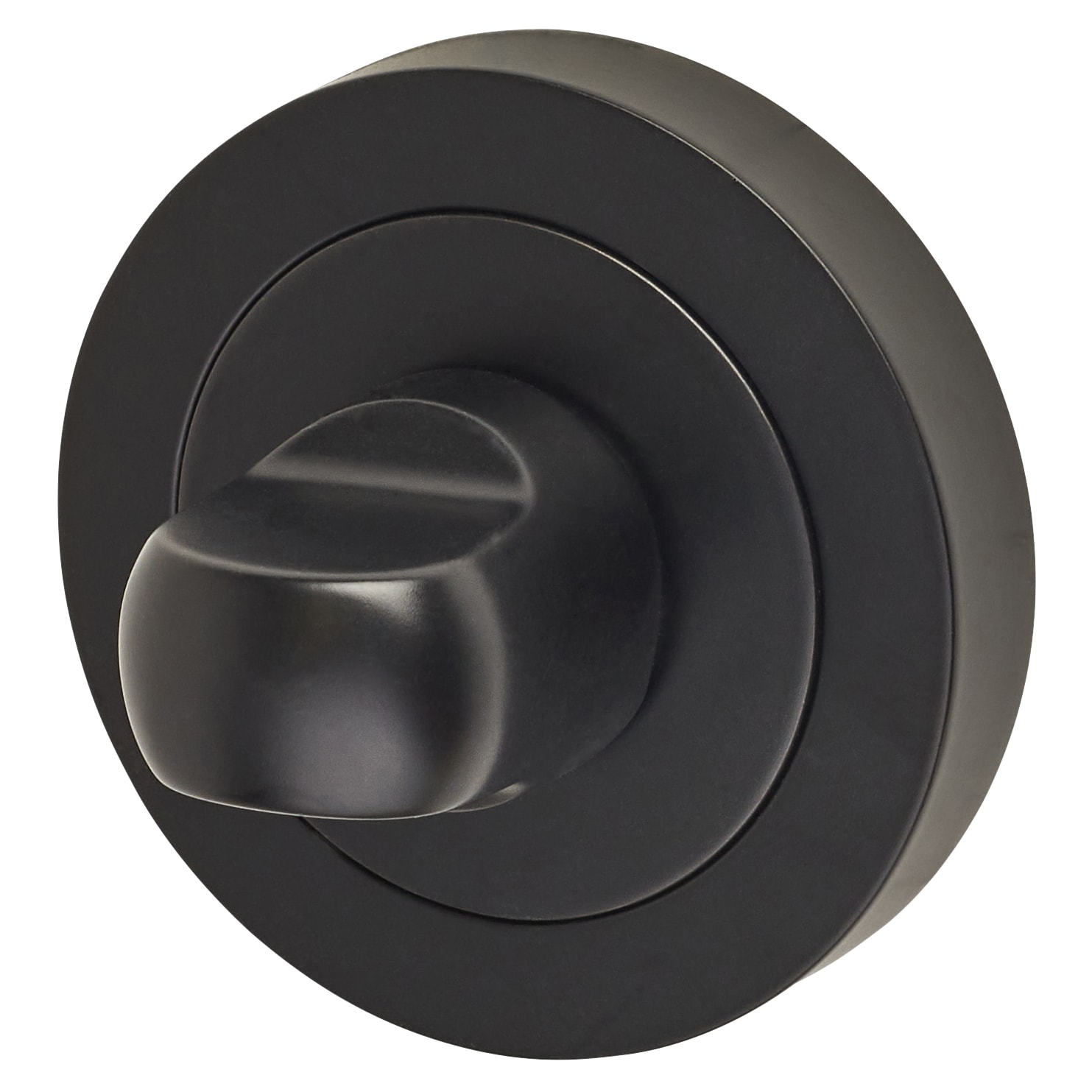 Bathroom Turn & Release - 52mm Diameter - Matt Black - view 3