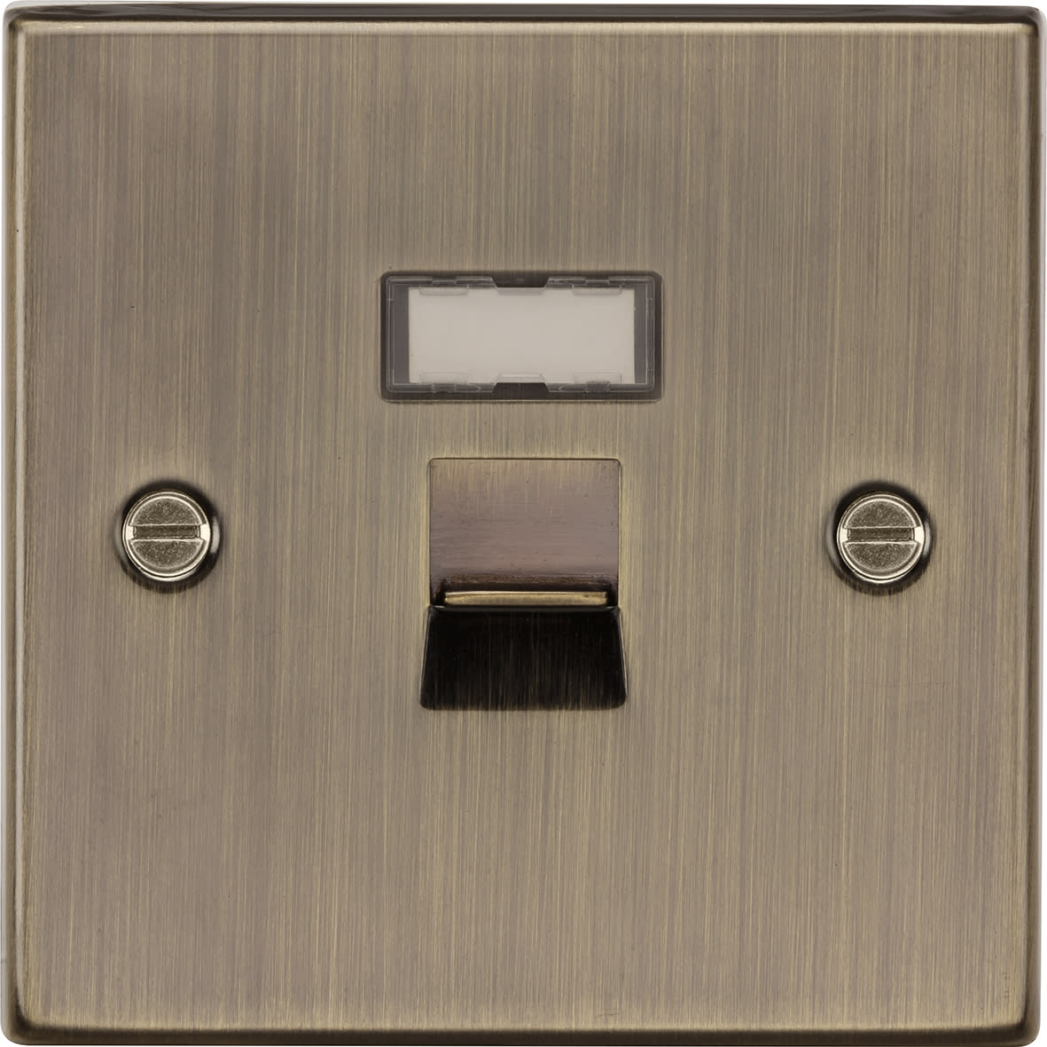 1 Gang Data Socket - Antique Brass - view 3