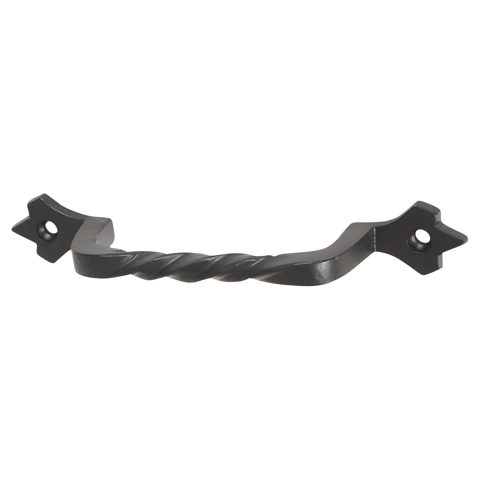 7mm Twisted D-Bar Cabinet Pull Handle - 120mm Centres - Smooth Black - view 2