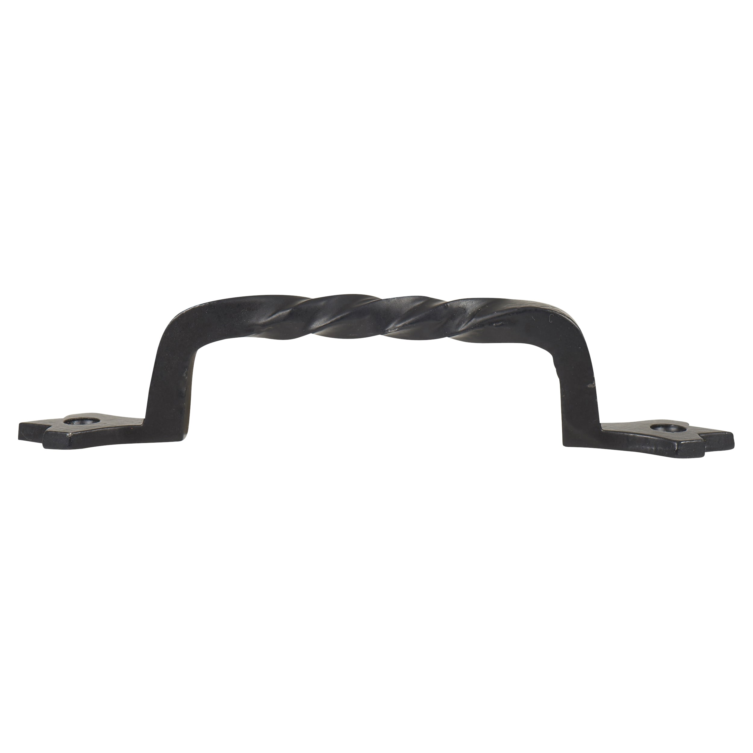 7mm Twisted D-Bar Cabinet Pull Handle - 120mm Centres - Smooth Black - view 3