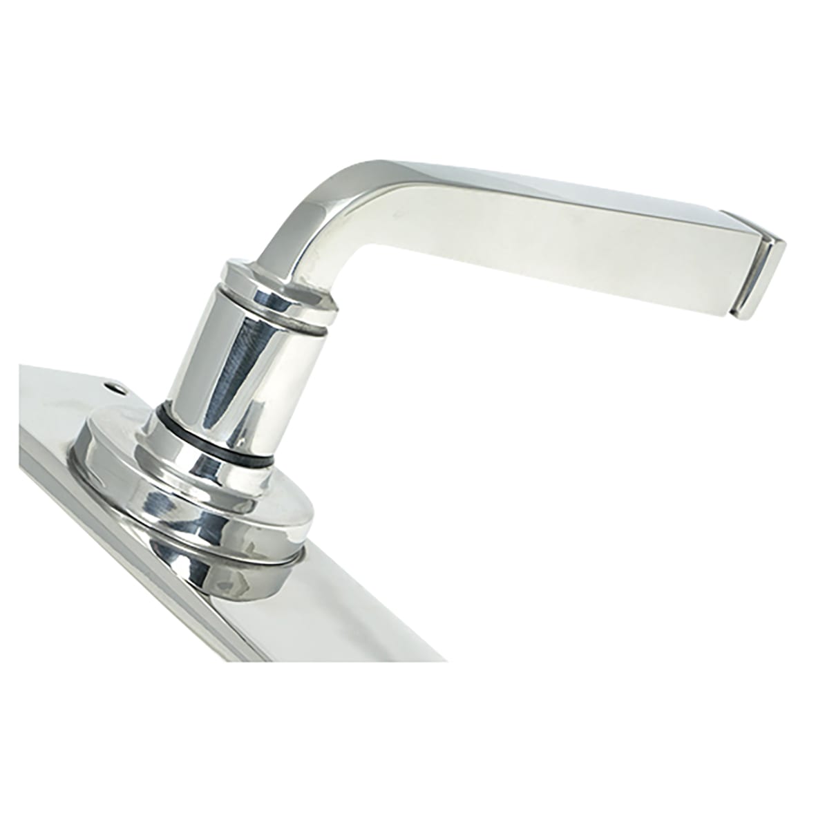Polished Stainless Steel Keyhole Door Handles - Avon Range - 152 x 48mm - view 2