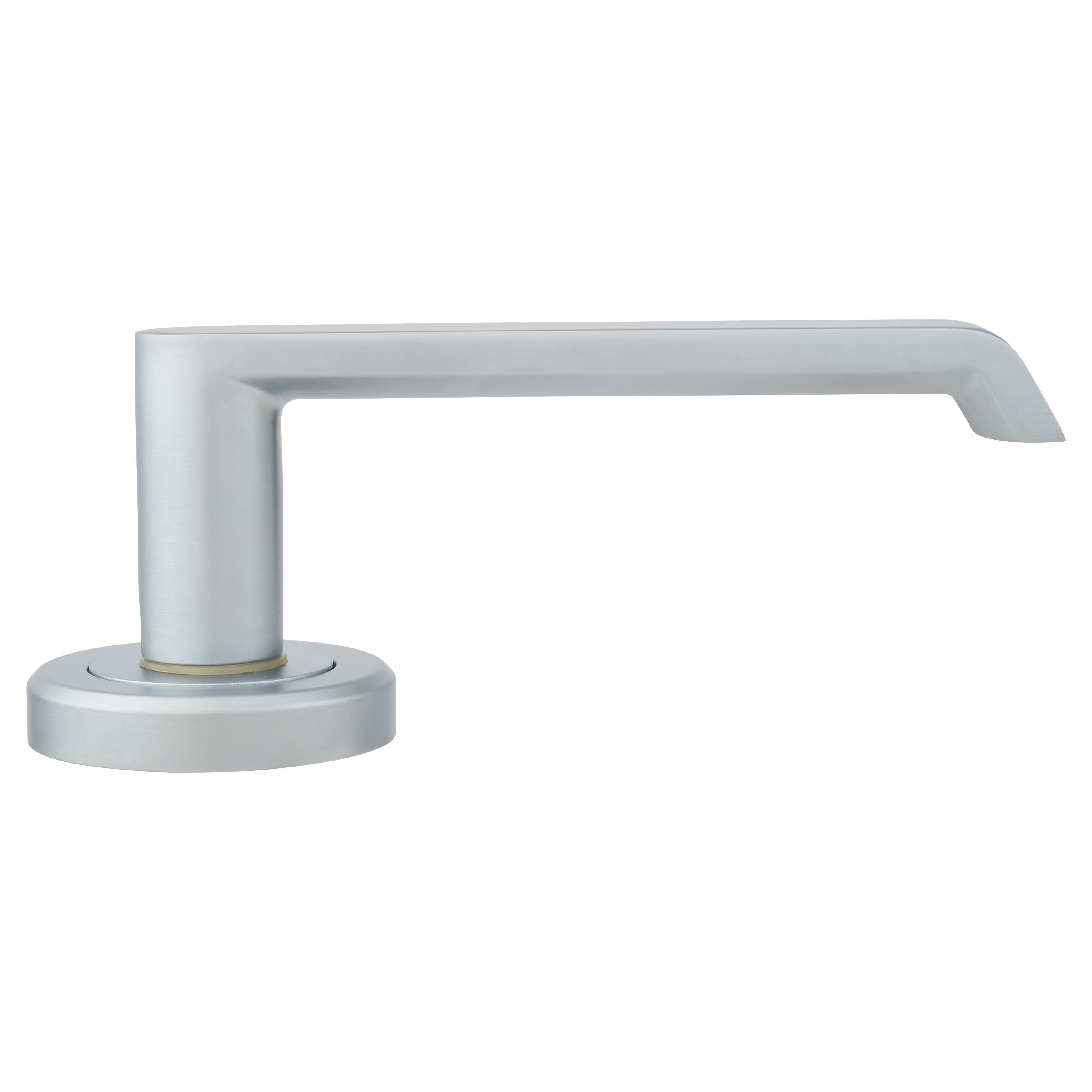 Brass Satin Chrome Door Handles on Round Rose - Concept Range - view 4