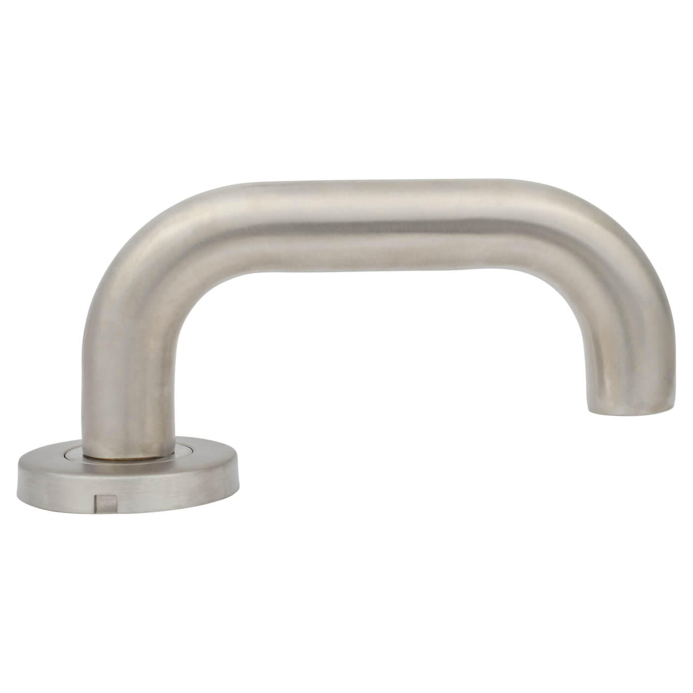 Satin Stainless Steel 22mm Return to Door Handles on Round Rose - view 3