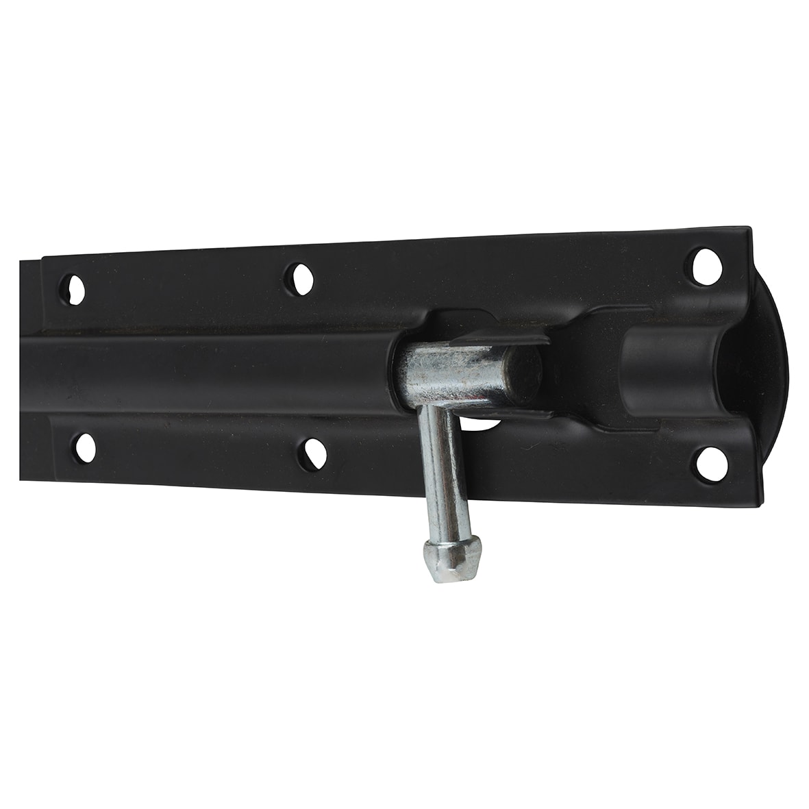 Traditional Tower Gate Bolt - Necked - 150mm Length - Black Japanned - view 2