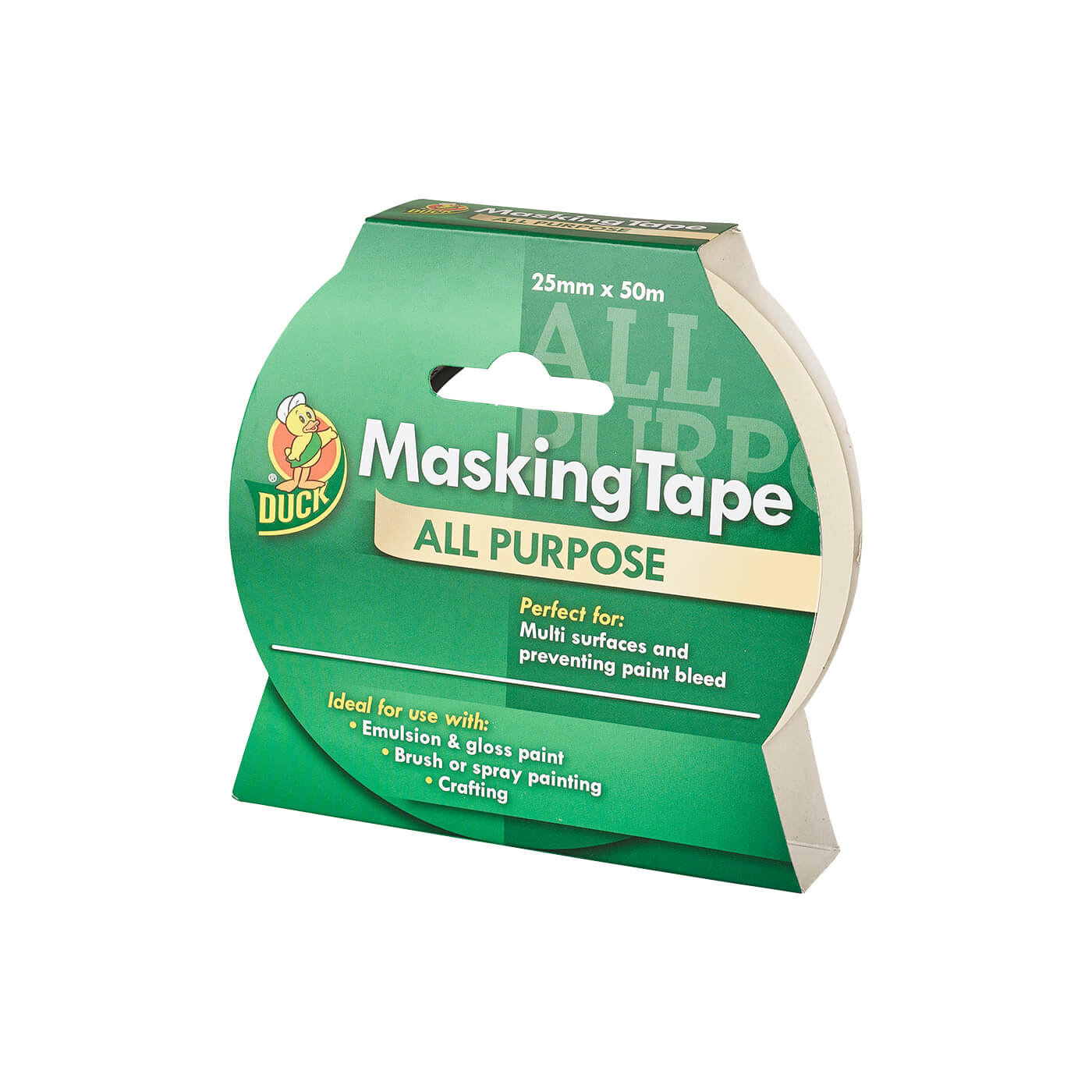 Duck Tape All Purpose Masking Tape - 25mm x 50m - Beige - view 2