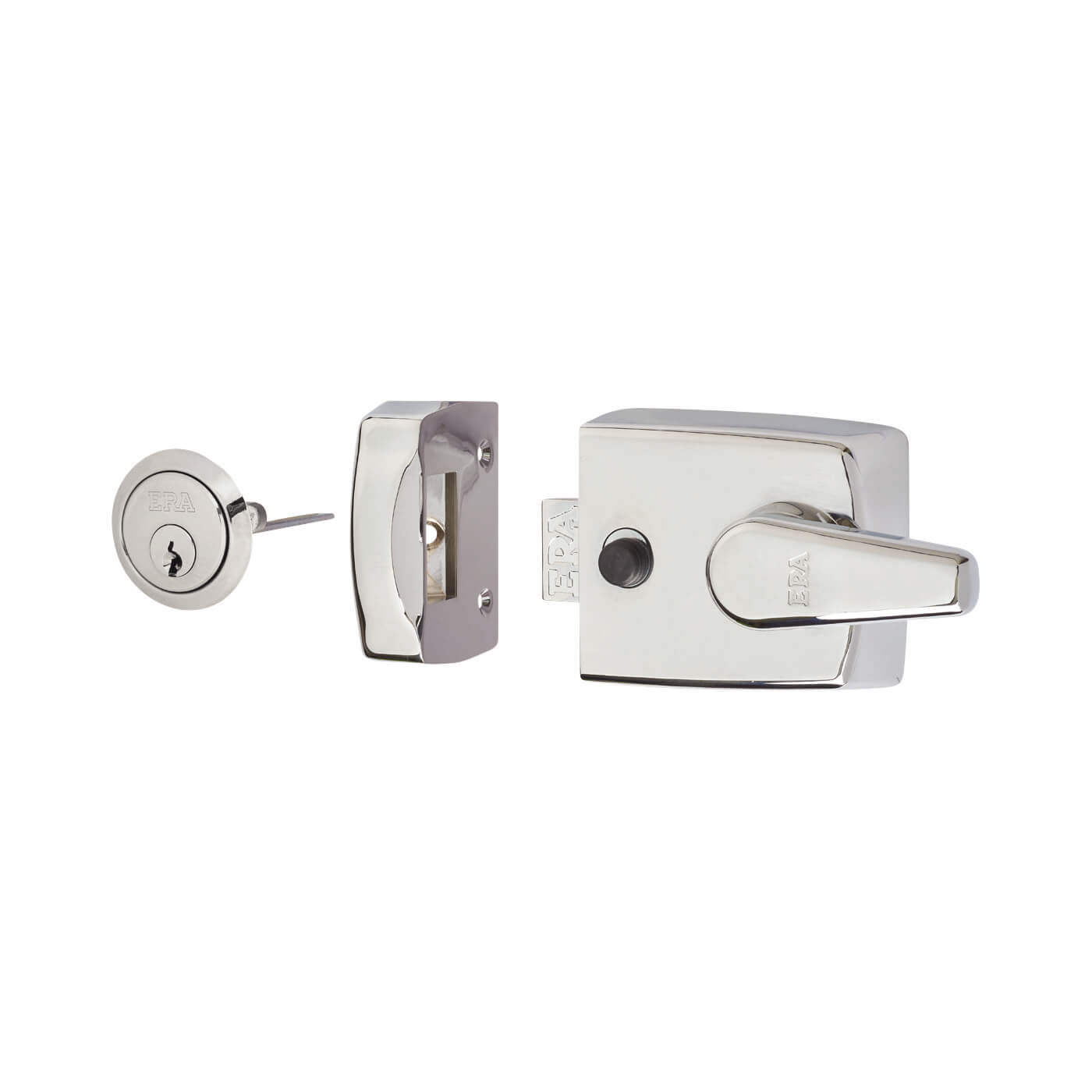Replacement Nightlatch - 60mm Backset - Polished Chrome Case/Cylinder - view 2