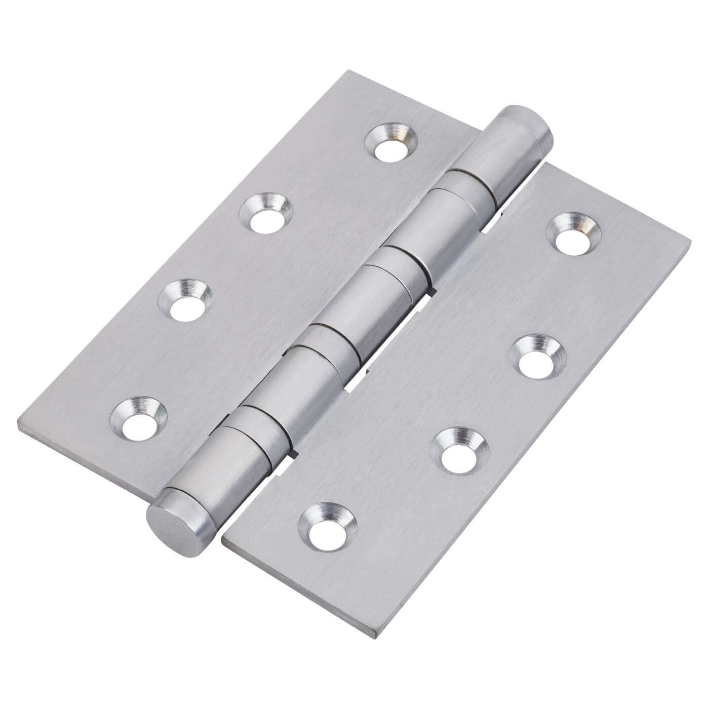 Performance Brass Ball Bearing Butt Door Hinge - 100 x 75 x 3mm - Satin Chrome - Pair - view 2