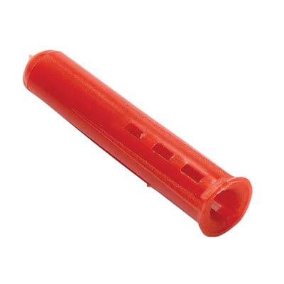 Plastic Wall Plug - Screw Size 6-10 x 30mm - Red - Pack of 1000 - view 2