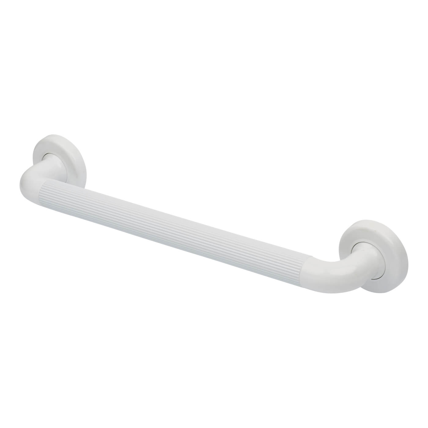36mm Plastic Fluted Grab Rail - 460mm Length - White - view 2