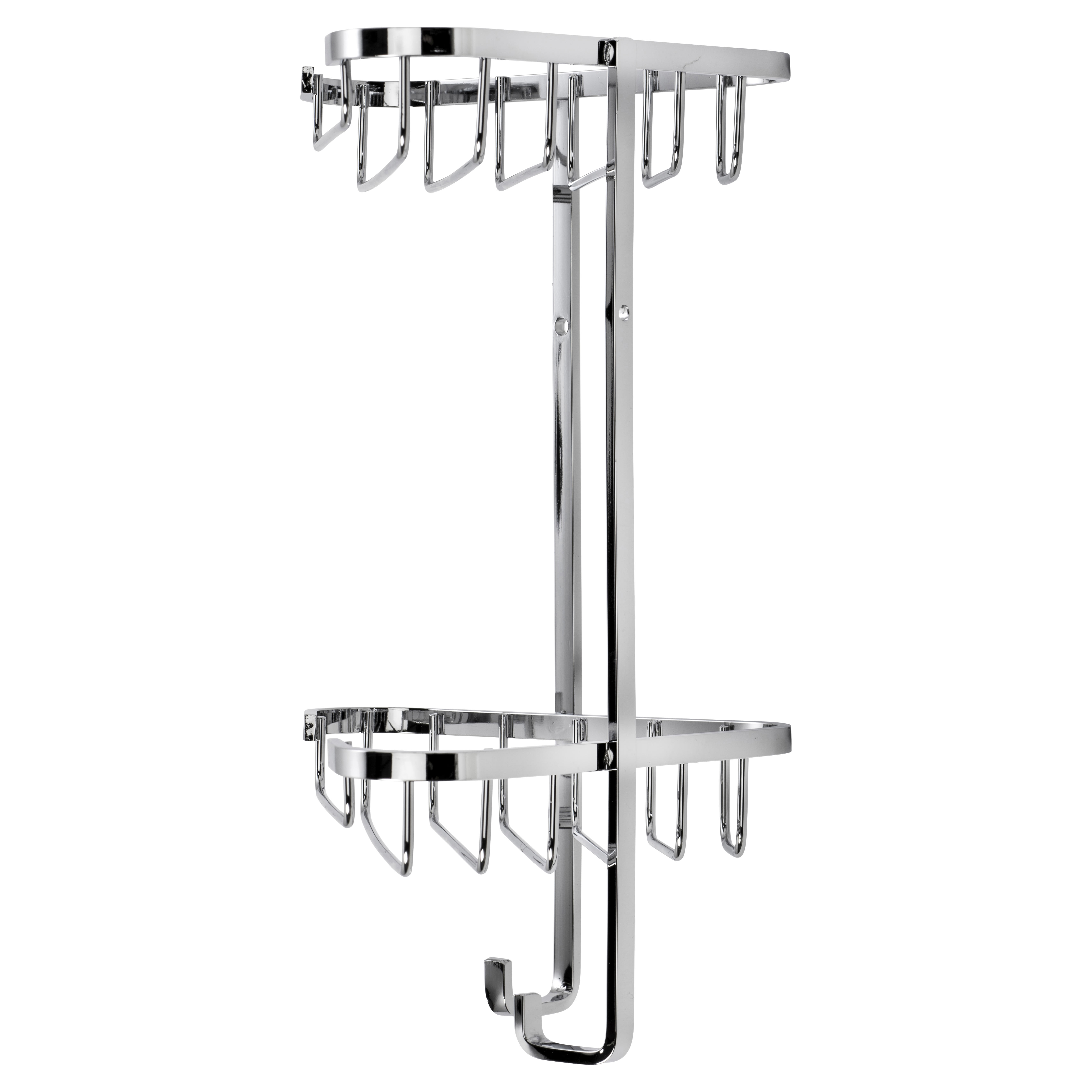 Wirework Small Corner Shower Basket - Two Tier - 285 x 230 x 135mm - Stainless Steel - view 6