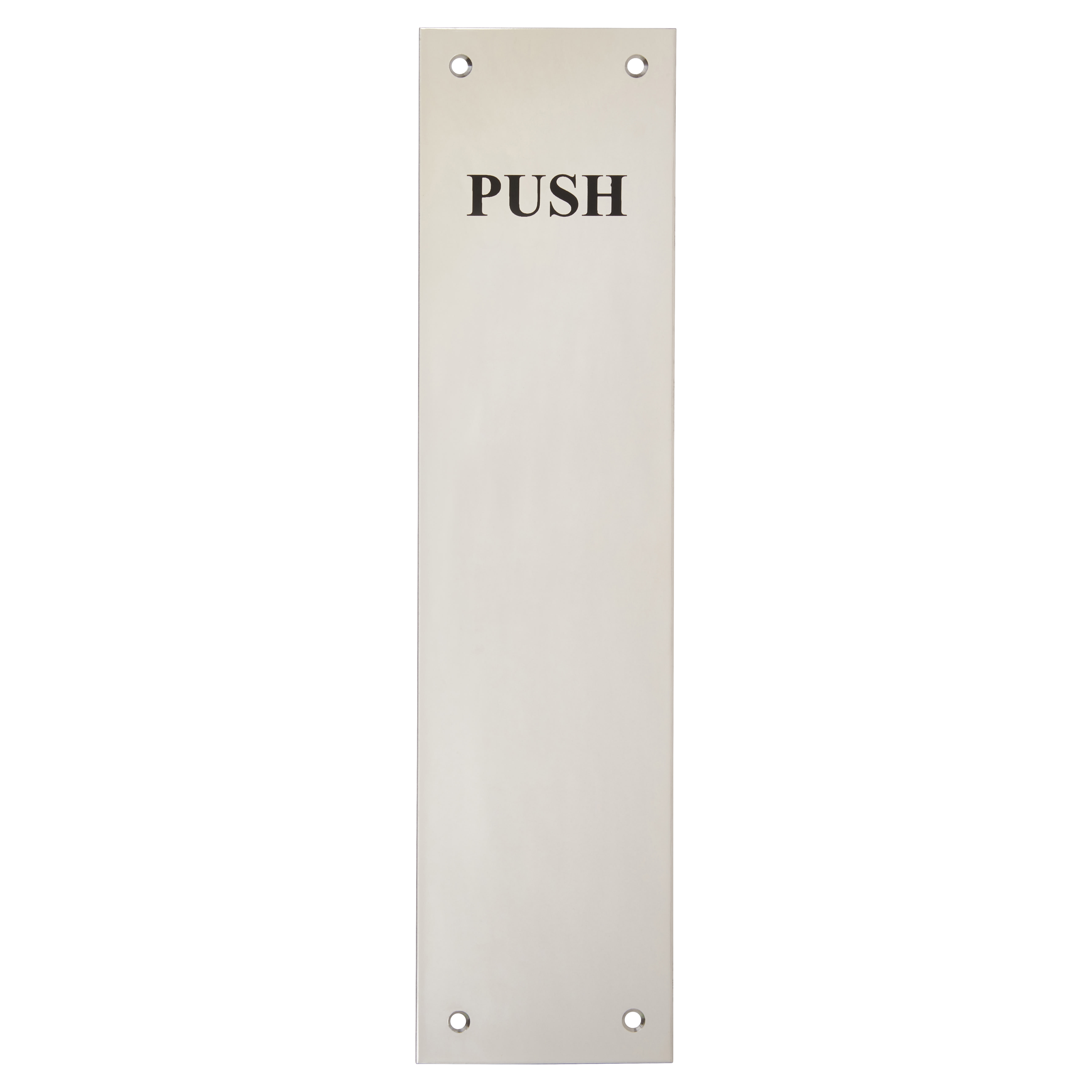 Stainless Steel Finger Plate - Push - 300 x 75 x 1.2mm - Polished - view 2