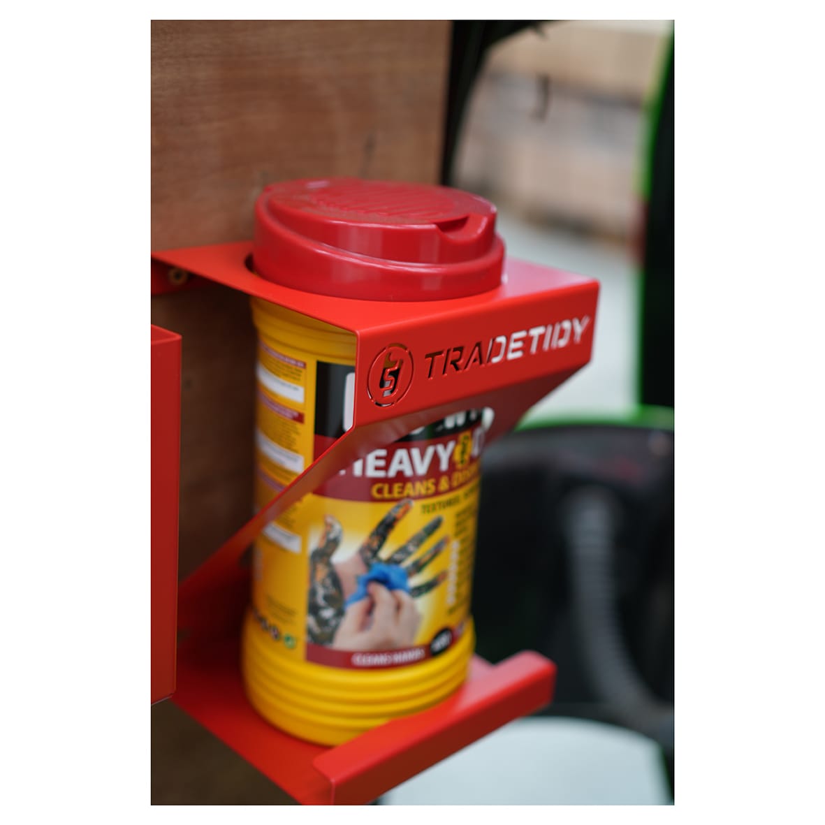 Wipe Tub Holder - 150 x 220 x 145mm - Red - view 2