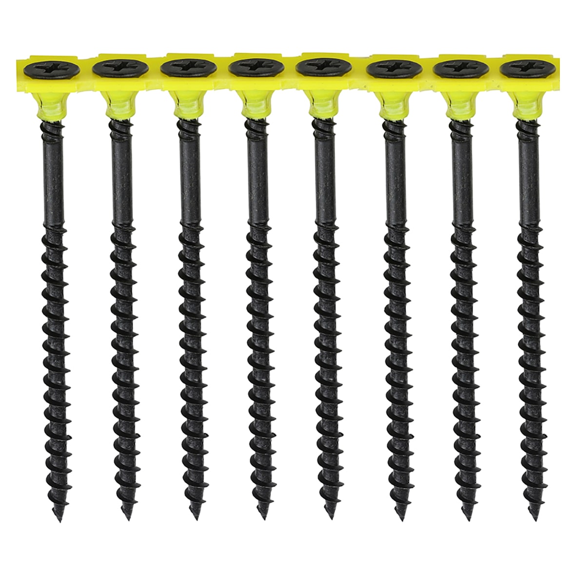 Collated Coarse Thread Drywall Screws - 3.5 x 38mm - Black Phosphate - Pack of 1000 - view 2