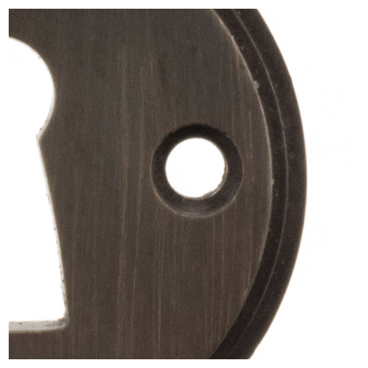 Millhouse Brass Escutcheon - 42mm Diameter - Keyhole - Urban Dark Bronze - Pair - view 2