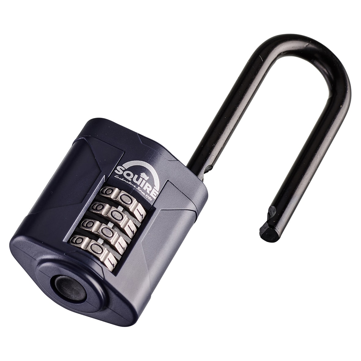 Combination All Weather Extra Long Shackle Padlock - 50mm Body - 22 x 63mm Shackle - Blue - view 4