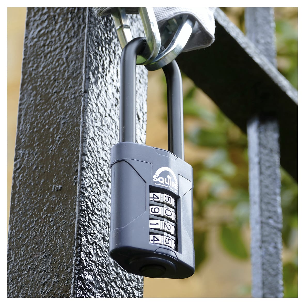 Combination All Weather Extra Long Shackle Padlock - 50mm Body - 22 x 63mm Shackle - Blue - view 7