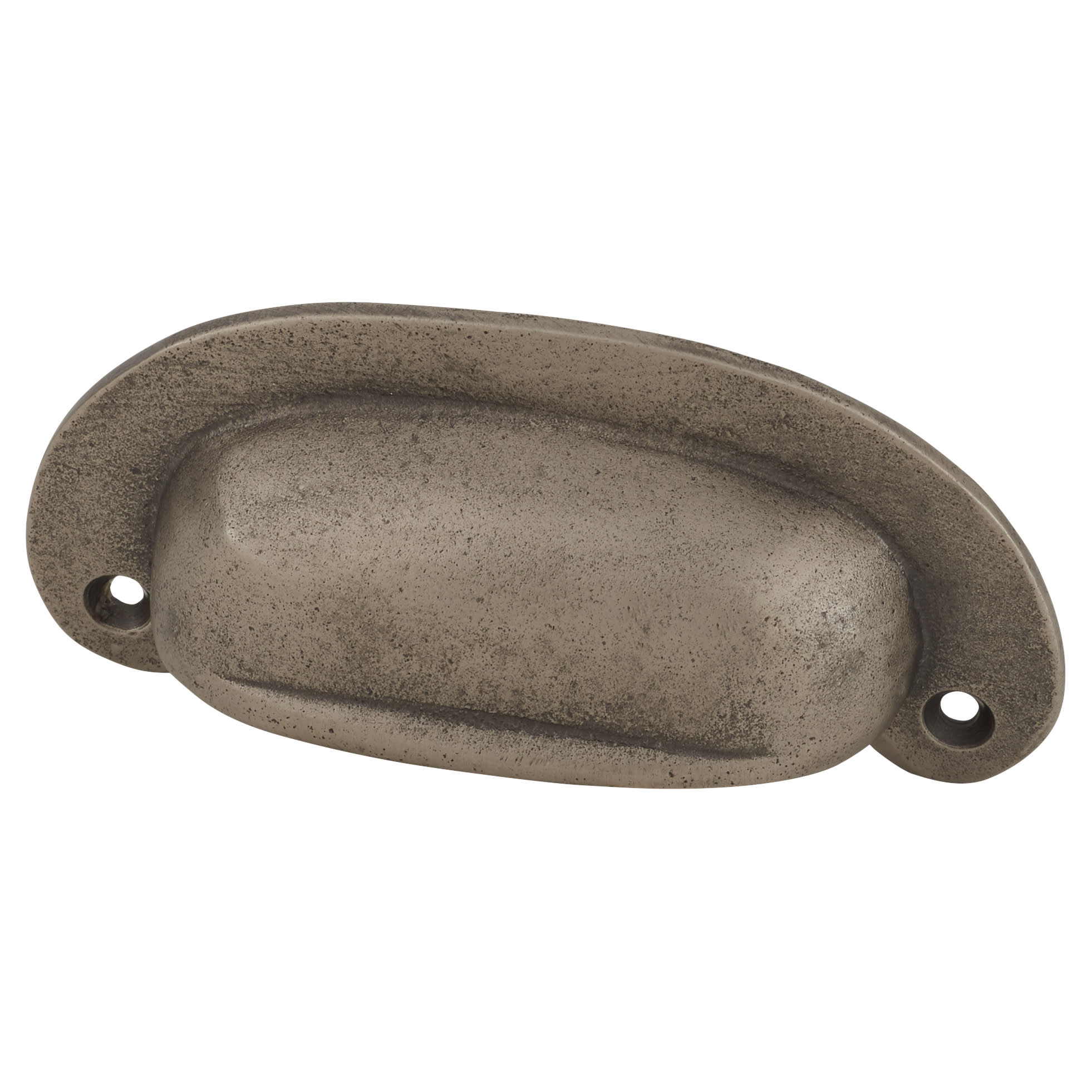 FingerTip Design Oval Cabinet Cup Handle - 87mm Centres - Pewter Effect - view 2