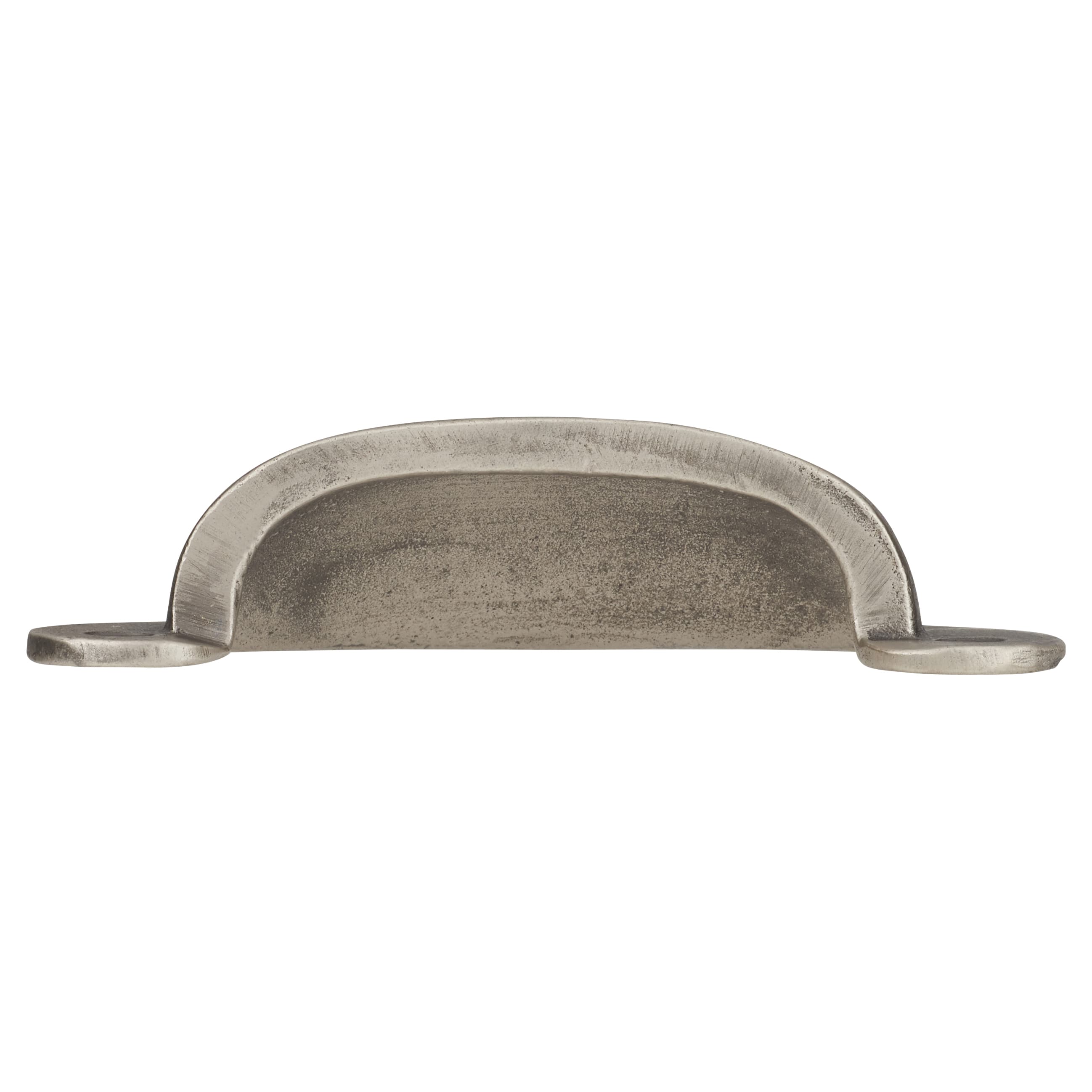 FingerTip Design Oval Cabinet Cup Handle - 87mm Centres - Pewter Effect - view 3