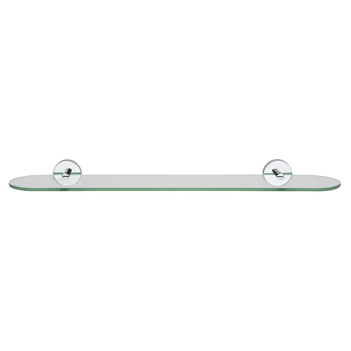 Romsey Glass Shelf - 590 x 135mm - Polished Chrome - view 2