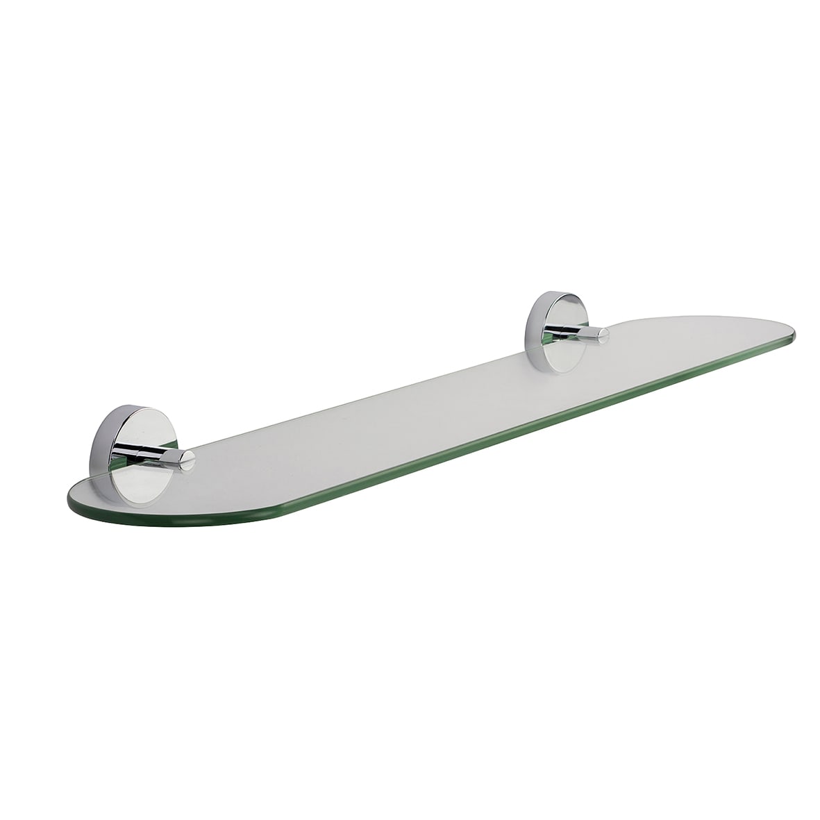 Romsey Glass Shelf - 590 x 135mm - Polished Chrome - view 3
