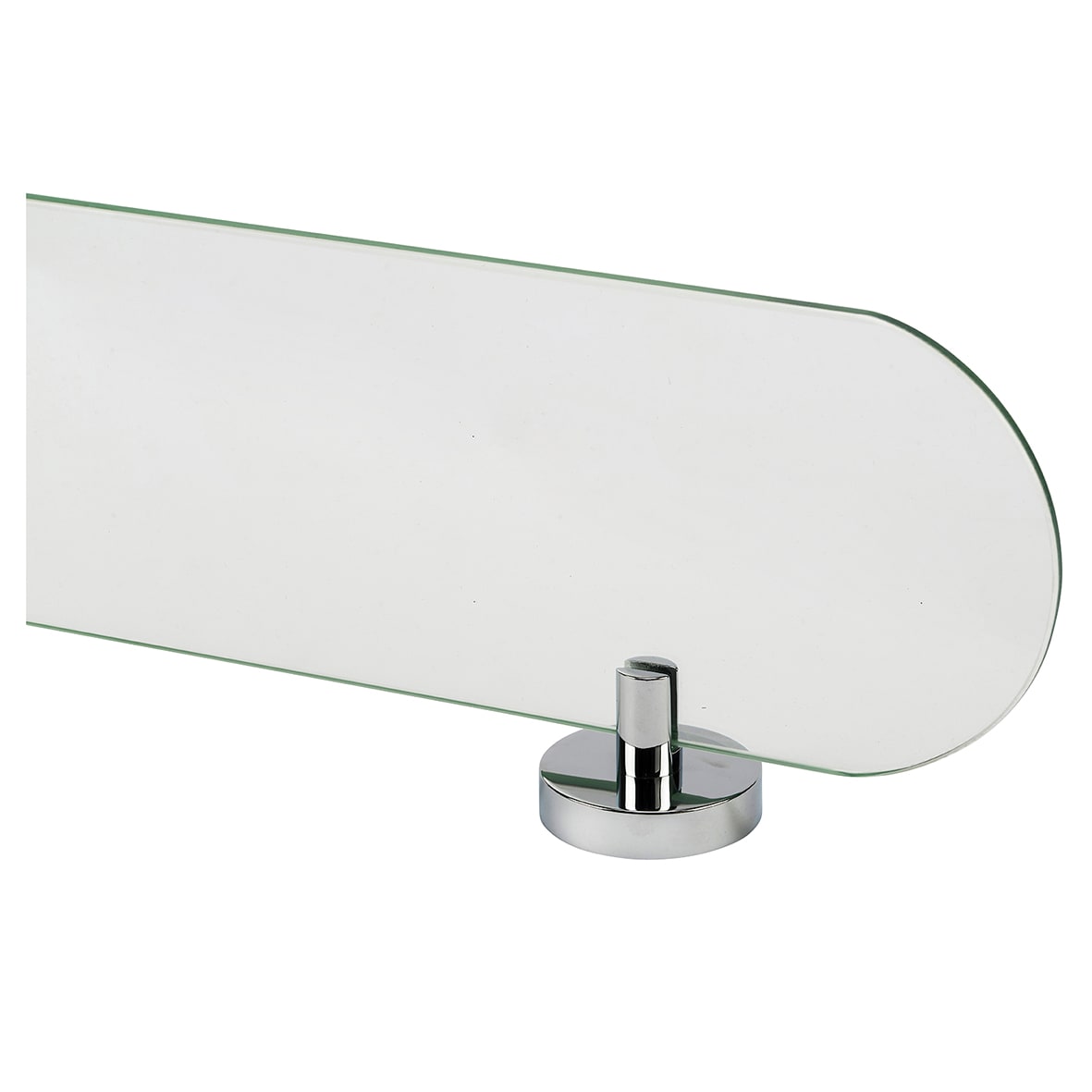 Romsey Glass Shelf - 590 x 135mm - Polished Chrome - view 4