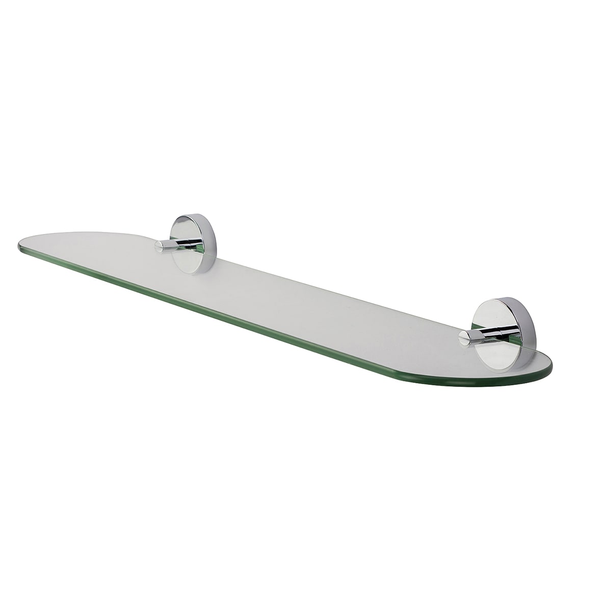 Romsey Glass Shelf - 590 x 135mm - Polished Chrome - view 5