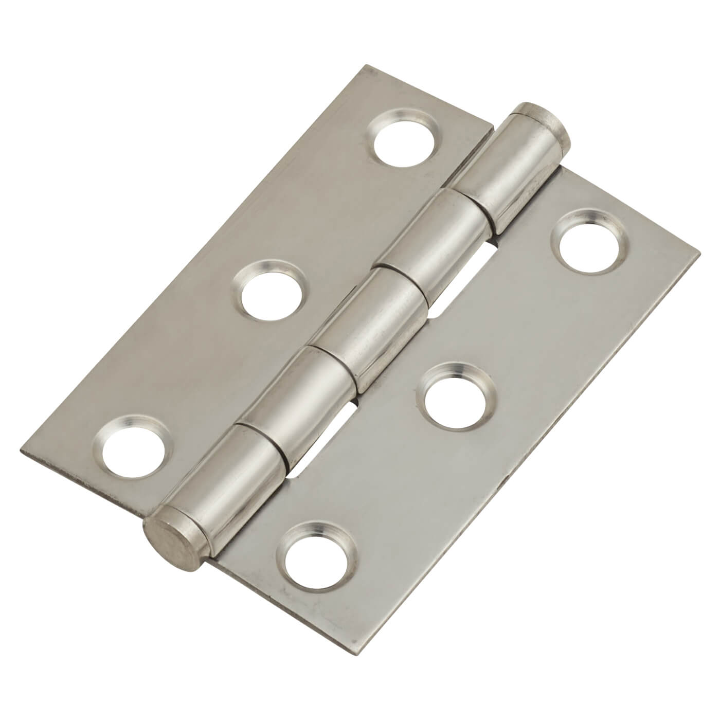 Pressed Butt Door Hinge - 51 x 35 x 1mm - Polished Stainless Steel - Pair - view 2
