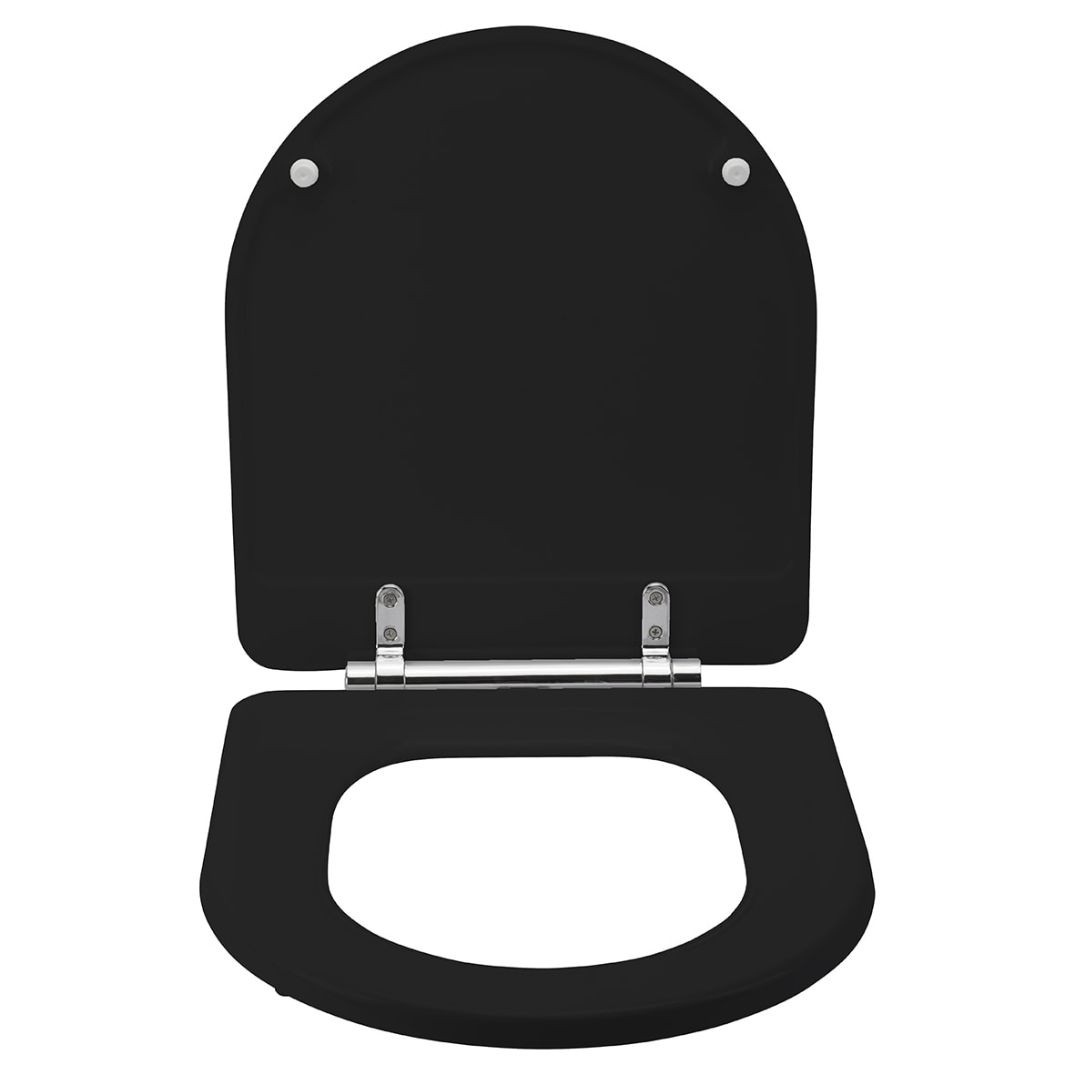 Iseo Flexi-Fix Soft Close Wooden Toilet Seat - Matt Black - view 2