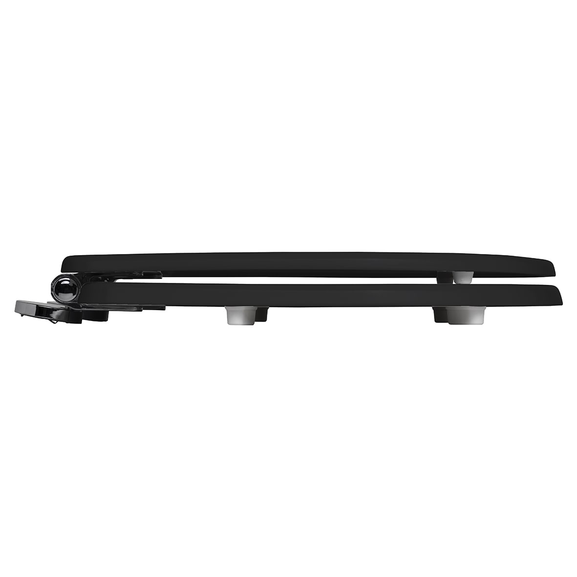 Iseo Flexi-Fix Soft Close Wooden Toilet Seat - Matt Black - view 4
