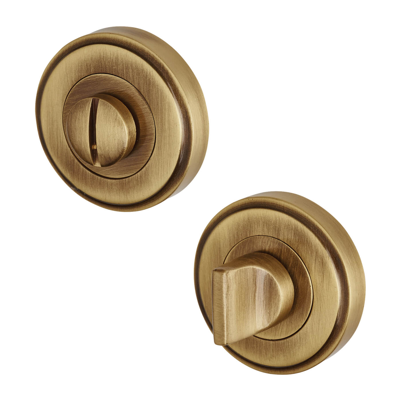 Marcus Bathroom Turn & Release - 48mm Diameter - Antique Brass - view 3