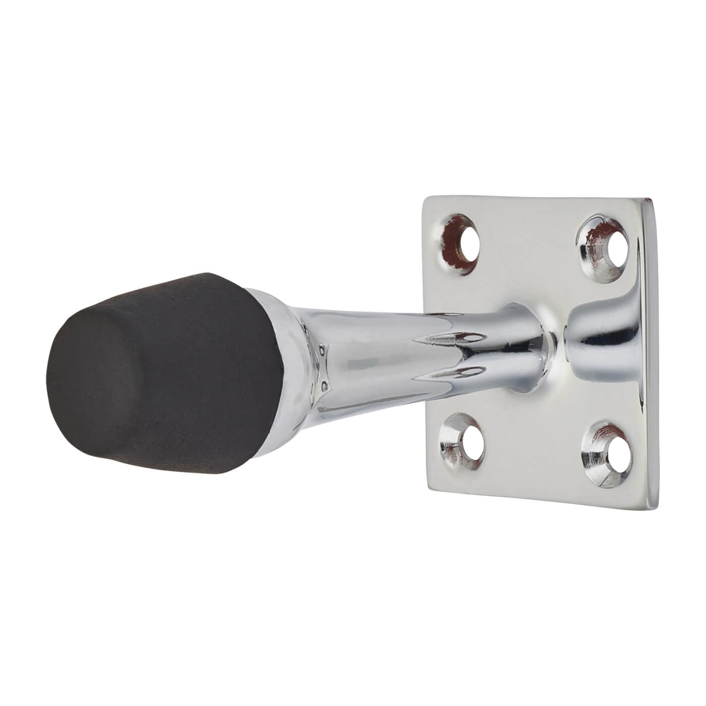 Square Base Projection Door Stop - 70mm Projection - Polished Chrome - view 2