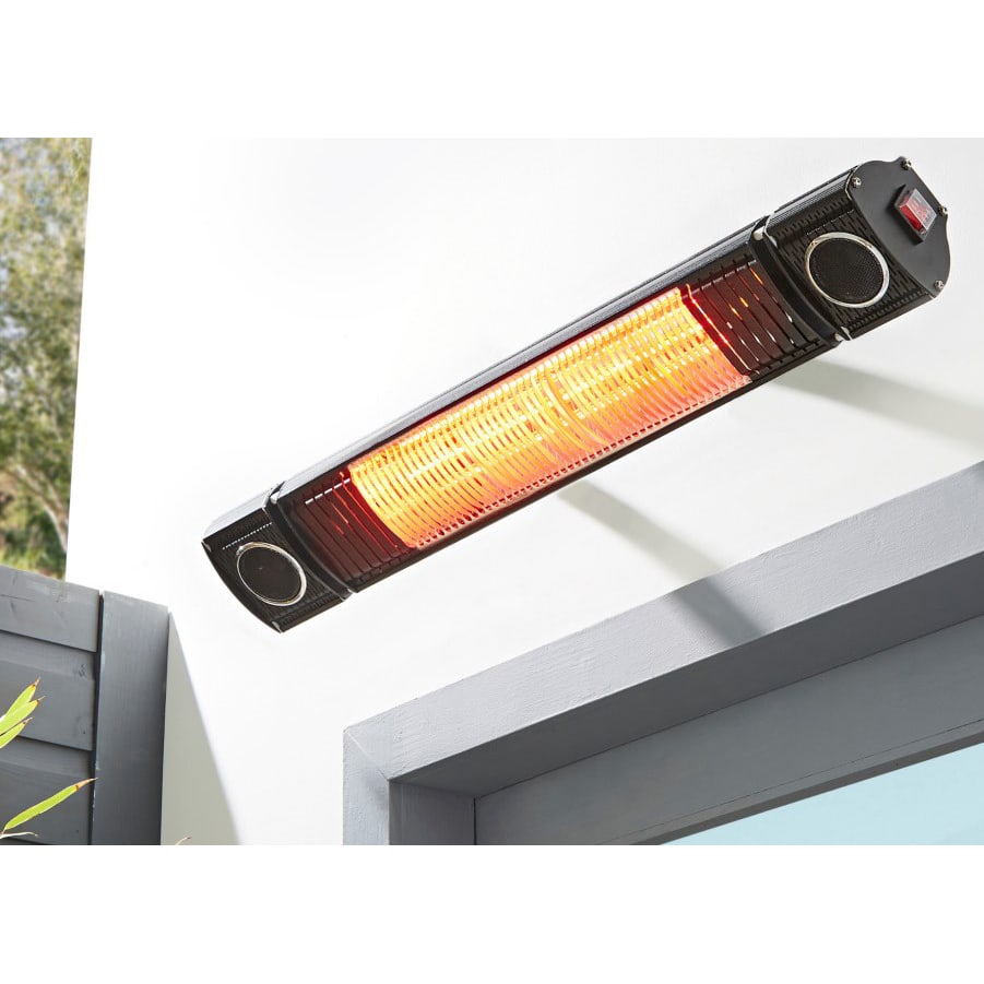 Forum Zink Flint IP65 Wall Mounted Heater with Bluetooth Speaker & Remote - 2000W - view 3