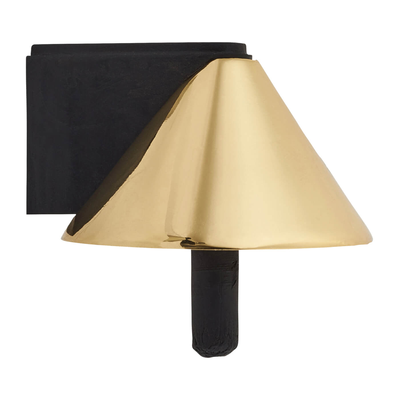Designer Conical Floor Door Stop - 40 x 32mm - Polished Brass - view 3
