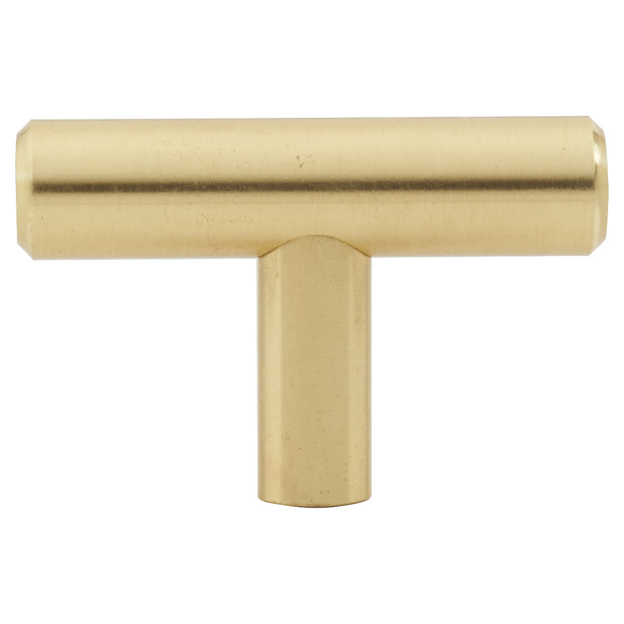 12mm T-Bar Cabinet Knob - 50 x 32mm - Satin Brass - view 3