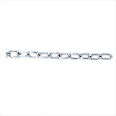 Brass Oval Chain - 10mm Link - 10m Chain - Chrome Plated - view 2