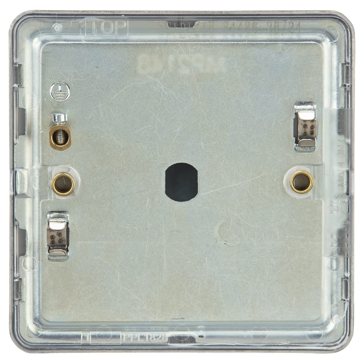 1 Gang Screwless Flat Dimmer Plate with Metal Dimmer Cap - Antique Brass - view 3