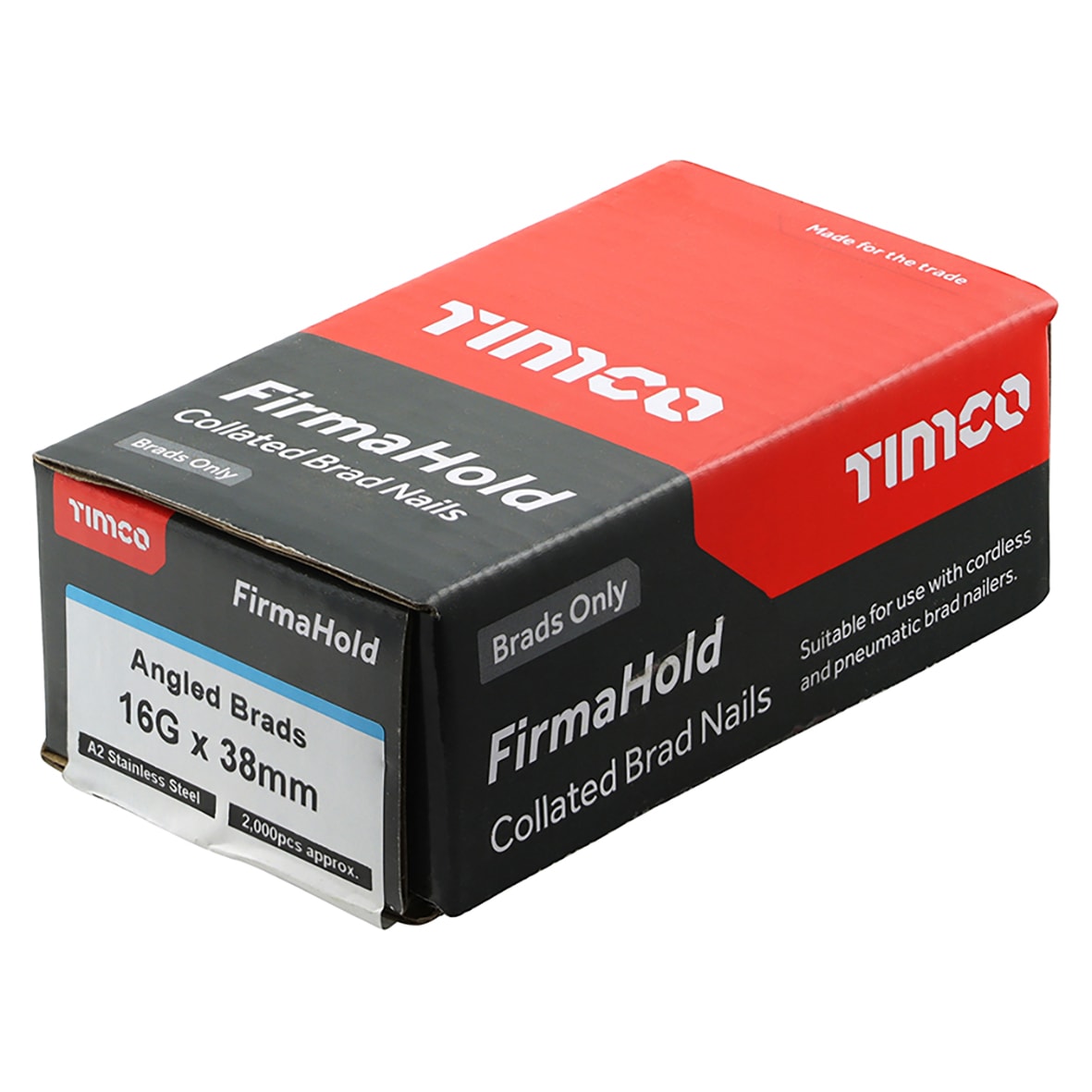 FirmaHold Second Fix Brad Nail - 20° Angled - 16 Gauge x 38mm - Stainless Steel - Pack of 2000 - view 2