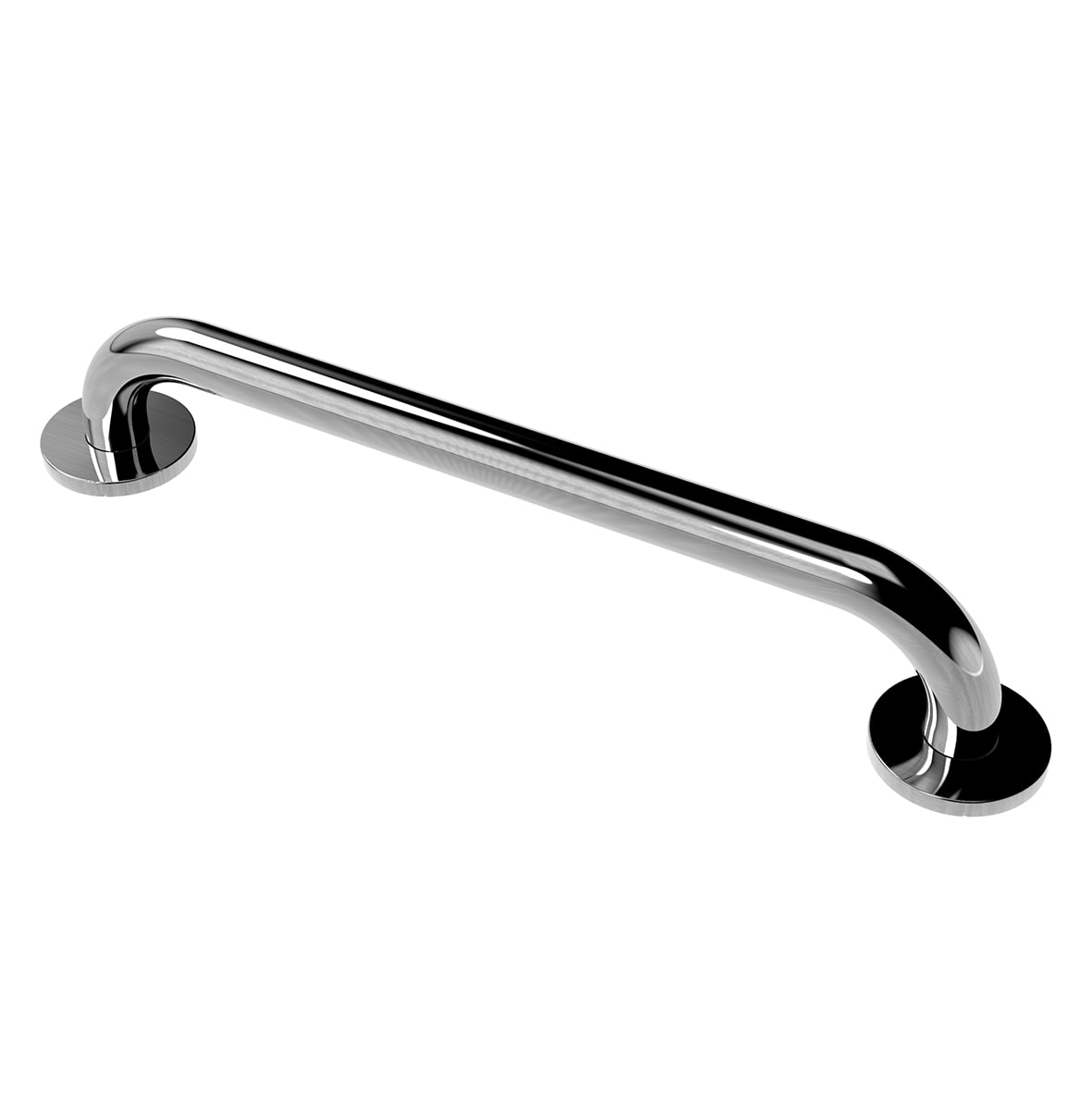 32mm Stainless Steel Grab Rail - 450mm Length - Polished Stainless Steel - view 3