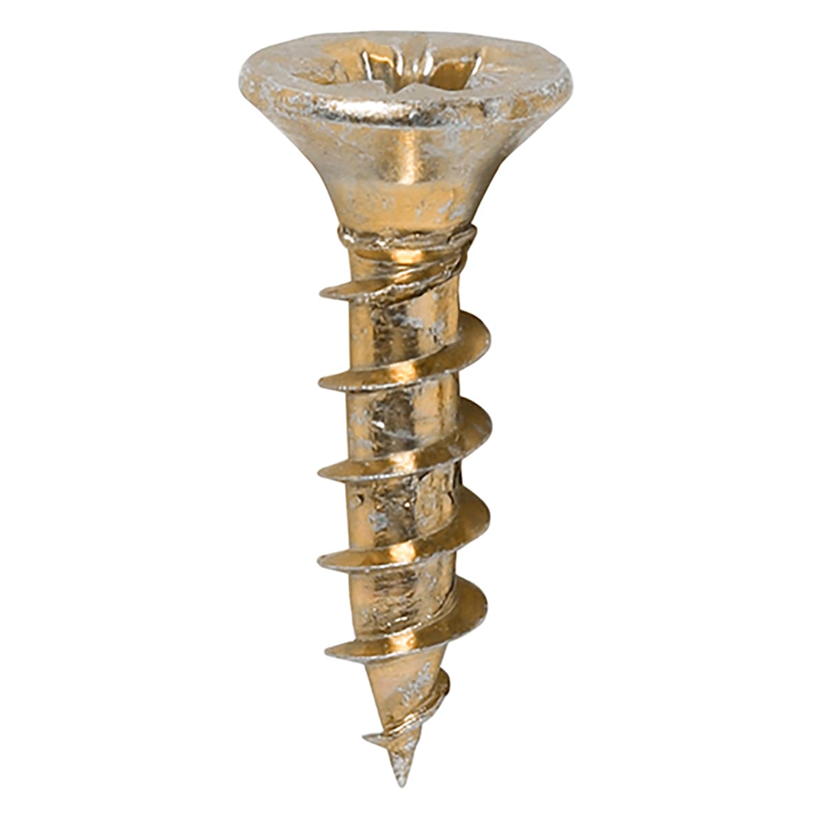 Solo Chippy Pozi Countersunk Wood Screws - 3.5 x 15mm - Yellow Zinc - Pack of 200 - view 3