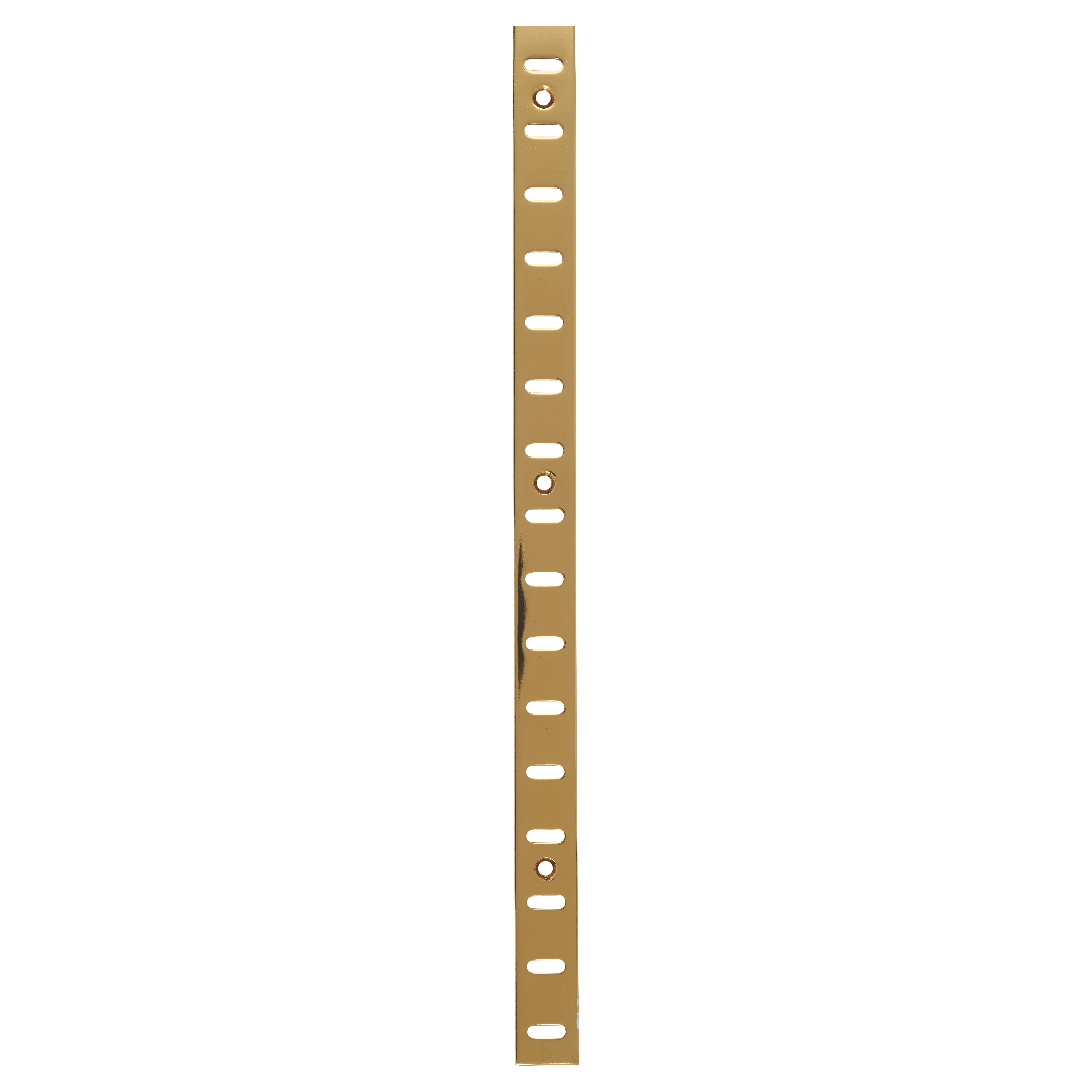 Flat Bookcase Strip - 1829 x 19mm - Electro Brass Plated - view 2