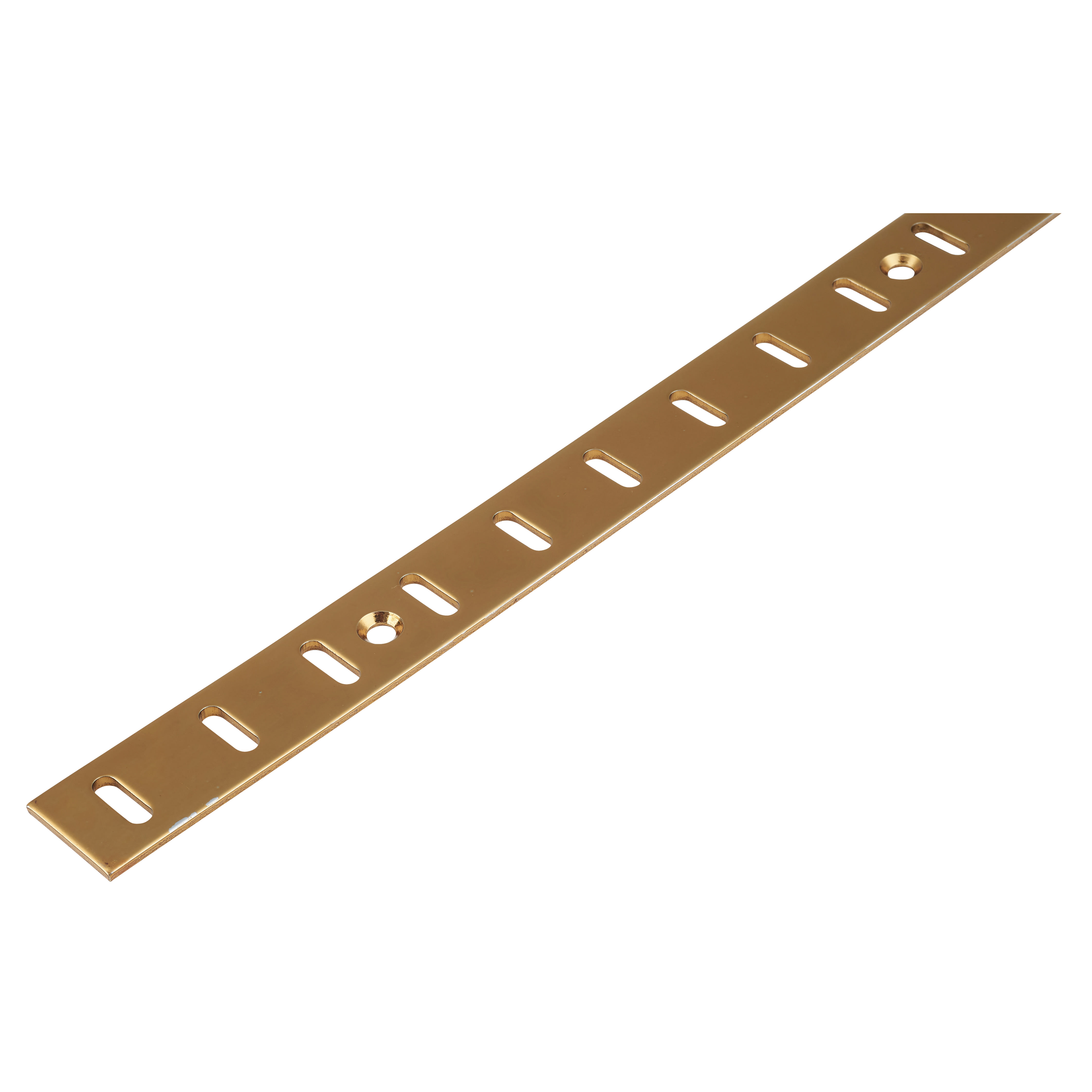 Flat Bookcase Strip - 1829 x 19mm - Electro Brass Plated - view 3