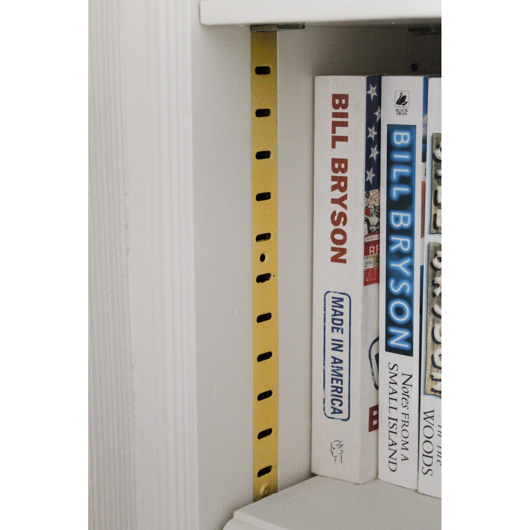 Flat Bookcase Strip - 1829 x 19mm - Electro Brass Plated - view 5