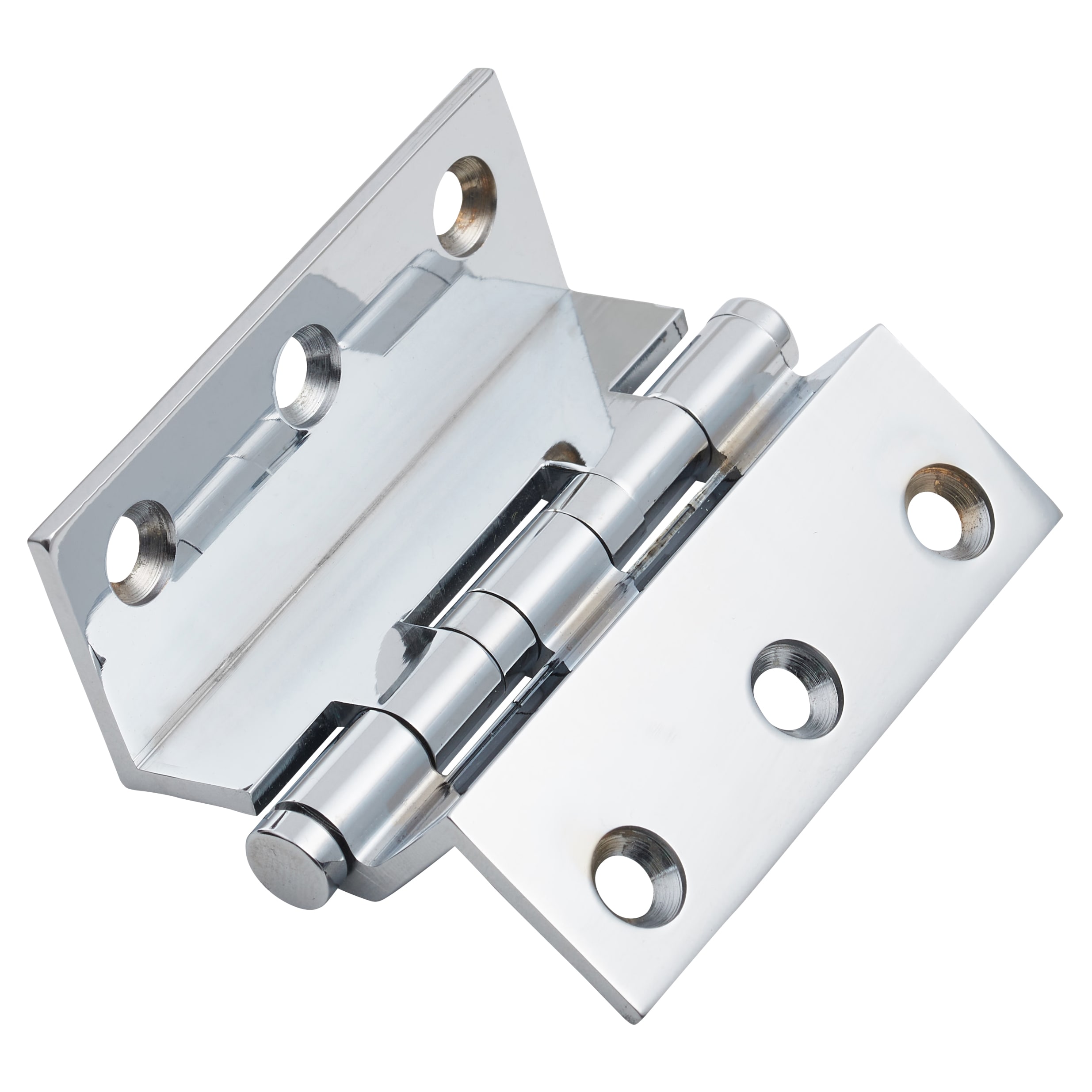 Cranked Ball Bearing Storm Proof Casement Window/Door Hinge - 64 x 2.5mm - Polished Chrome - Pair - view 2