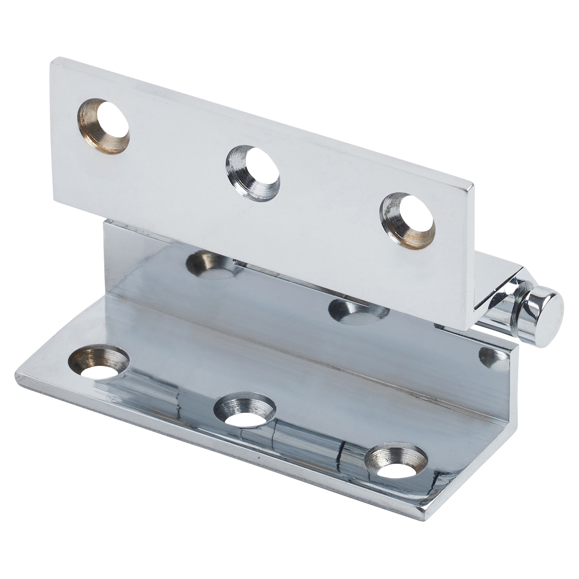 Cranked Ball Bearing Storm Proof Casement Window/Door Hinge - 64 x 2.5mm - Polished Chrome - Pair - view 3