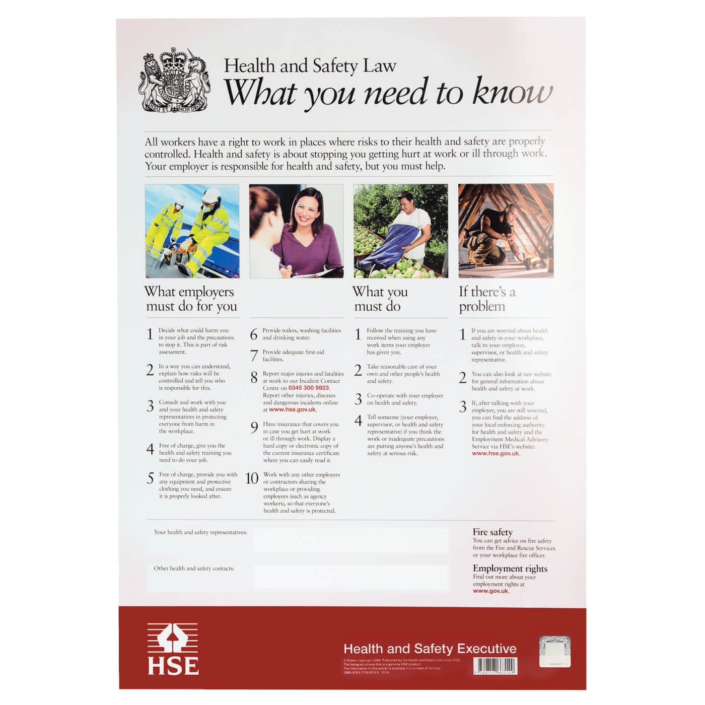 Health and Safety Law Poster - 415 x 595mm - view 2